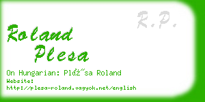 roland plesa business card